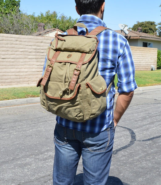 Man wearing khaki Outdoor Casual Fashion Canvas