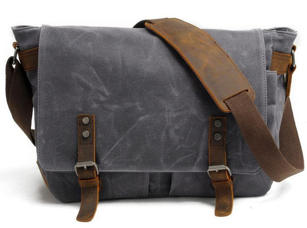 Canvas Waxed Water Resistant Bag with 14