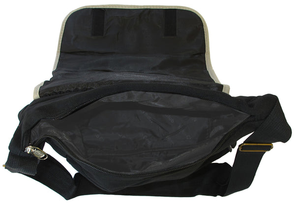 Pirate Skull Design Black Canvas Messenger Bag - Serbags - 5