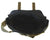 Retro Black Leather Canvas Messenger Bag - Top