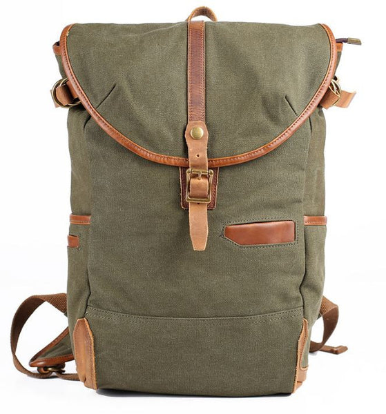 Army Green Casual Student Outdoor Laptop Backpack