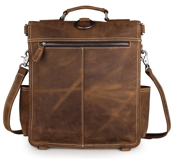 Slim Leather Satchel & Backpack