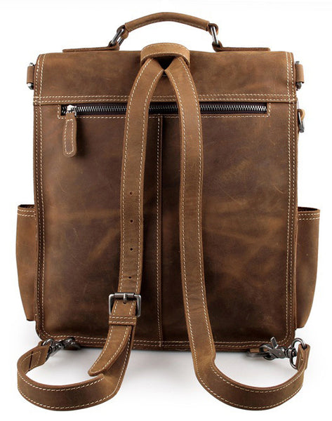 Slim Leather Satchel & Backpack