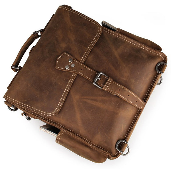 Slim Leather Satchel & Backpack