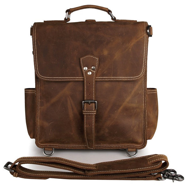 Slim Leather Satchel & Backpack