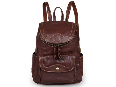 Soft Genuine Leather Travel Backpack