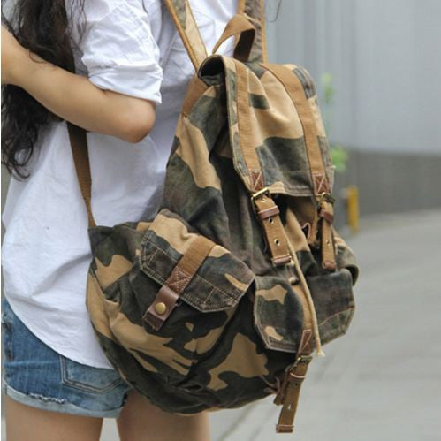 Camo Cargo Military Rucksack Backpack