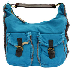 Blue Designer Cotton Handbag for Women