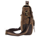 Leather Trimmed Vintage Canvas Messenger Bag