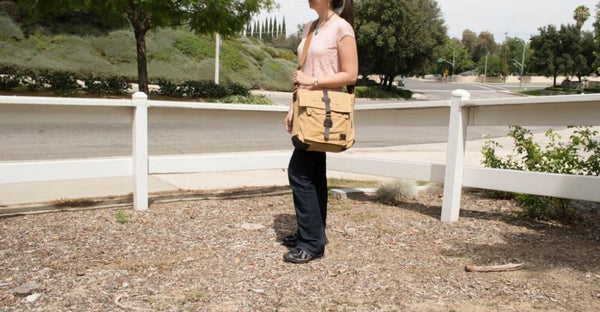 Vintage Canvas & Leather Sturdy Vertical Bag - Serbags - 8