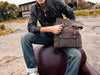 Vintage Casual Canvas & Leather Travel Student Backpack - Serbags - 14