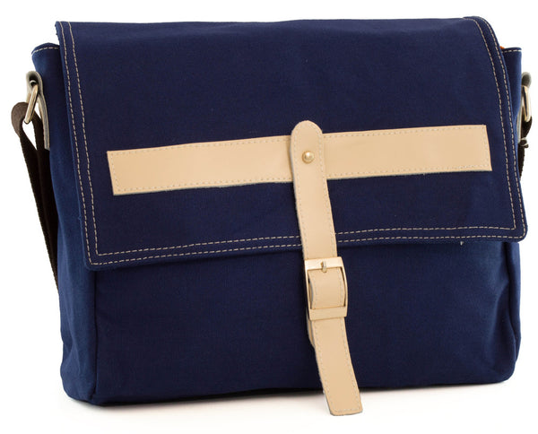 Preppy Cross Body Canvas Blue - Serbags - 1