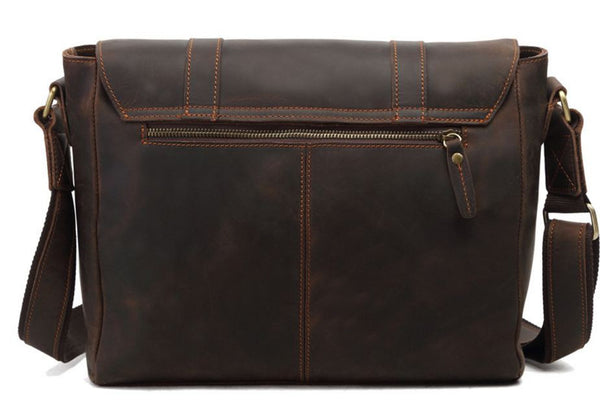 Leather Satchel Book Bag For Men