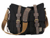 Black Canvas Messenger Bag