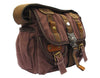 Brown Canvas Cross Body Messenger Bag for Women