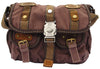 Brown Canvas Cross Body Messenger Bag for Women