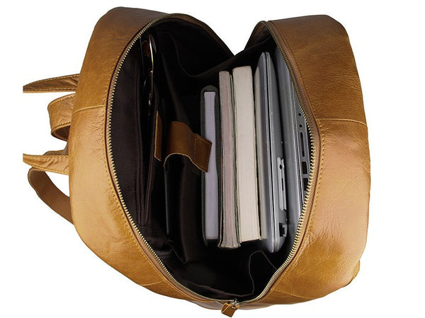 Laptop Leather Backpack