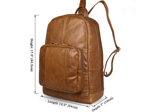 Student Leather Backpack College