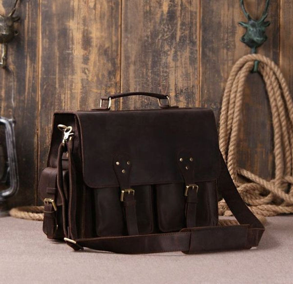 timeless Selvaggio handcrafted genuine leather bag by Serbags