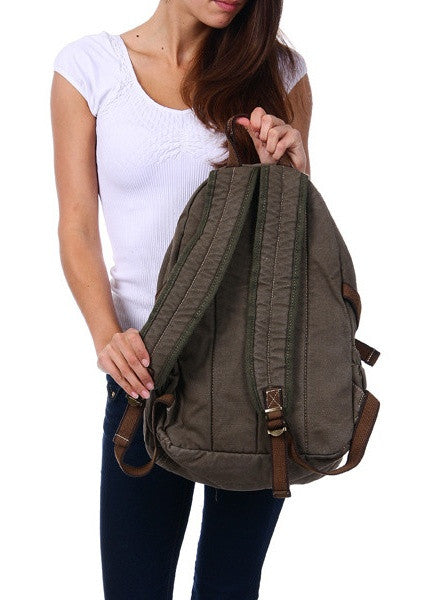Casual Style Canvas Backpack