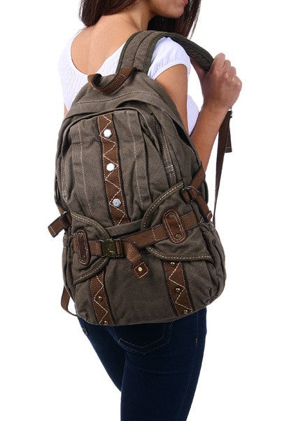 Casual Style Canvas Backpack