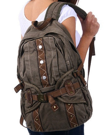 Casual Style Canvas Backpack