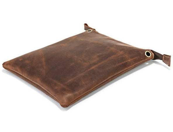 Women Retro Light Brown Notebook Leather Case with Removable Shoulder Strap