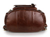 Fine Leather Multi-Pocket Travel Backpack