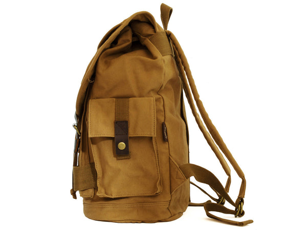 Heavy Duty Canvas School Rucksack with Leather Trims - Serbags - 7