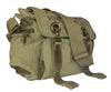 Khaki Army Messenger Bag Angle View