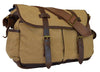 Large Waxed Travel Canvas & Leather Messenger Bag - 17" Laptop - Serbags - 3
