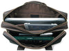 Leather Business Briefcase Bag - Separate Zippered Compartments