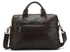 Leather Satchel Handbag Laptop with Multi-Compartments - Serbags - 7