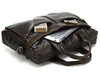 Leather Satchel Handbag Laptop with Multi-Compartments - Serbags - 9