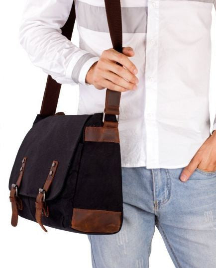 Canvas Waxed Water Resistant Bag with 14