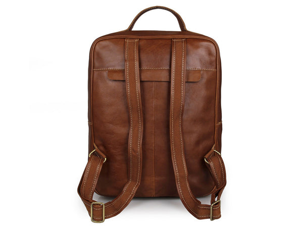 Men's Leather Convenient Travel Overnight Backpack Bag