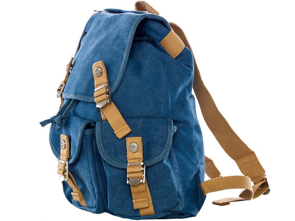 Multi Pocket Canvas Rucksack for School and Outdoor