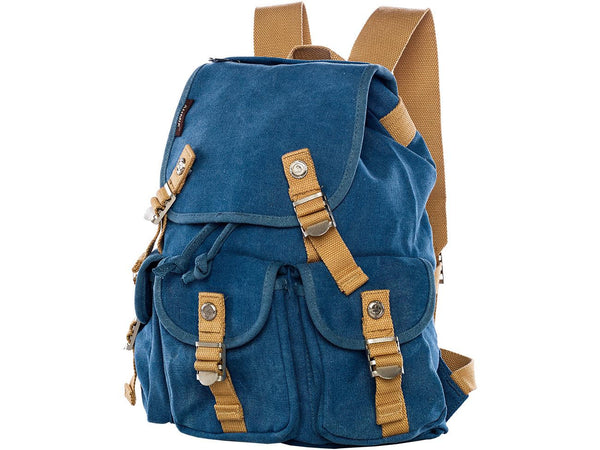 Multi Pocket Canvas Rucksack for School and Outdoor