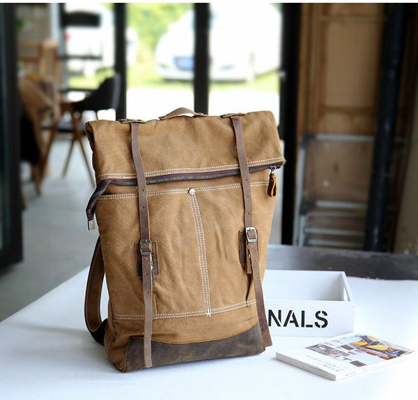 Retro Style Premium Canvas Rucksack Old-Fashioned