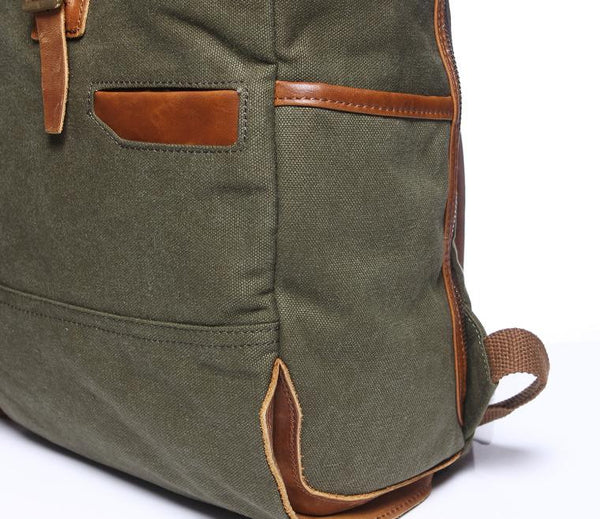 Army Green Casual Student Outdoor Laptop Backpack