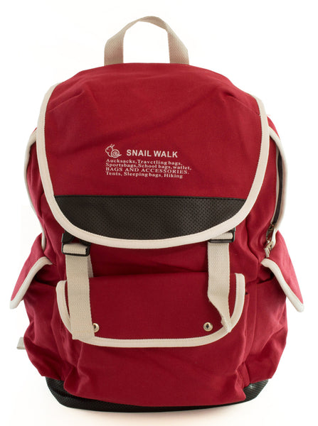 Cute Canvas Backpack for Girls - Red - Serbags - 3