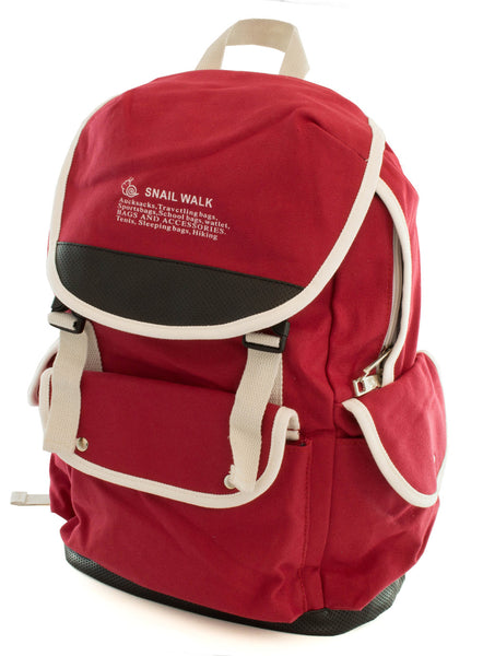 Cute Canvas Backpack for Girls - Red