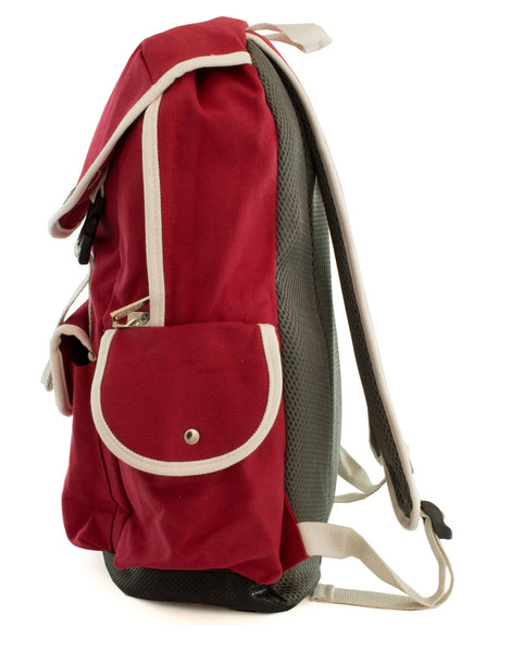 Cute Canvas Backpack for Girls - Red - Serbags - 7