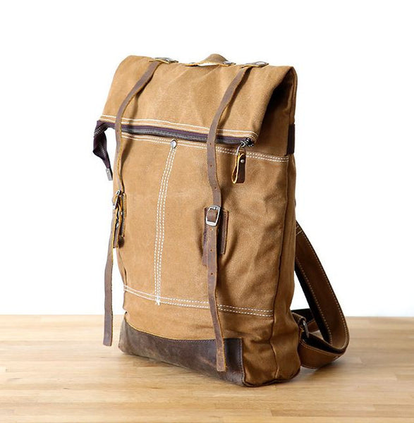 Retro Style Premium Canvas Rucksack Old-Fashioned