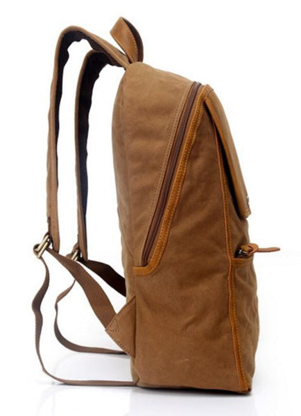 Large School Laptop Backpack Brown