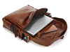 Soft Leather Multipocket Travel Back Pack - Large Front Pocket