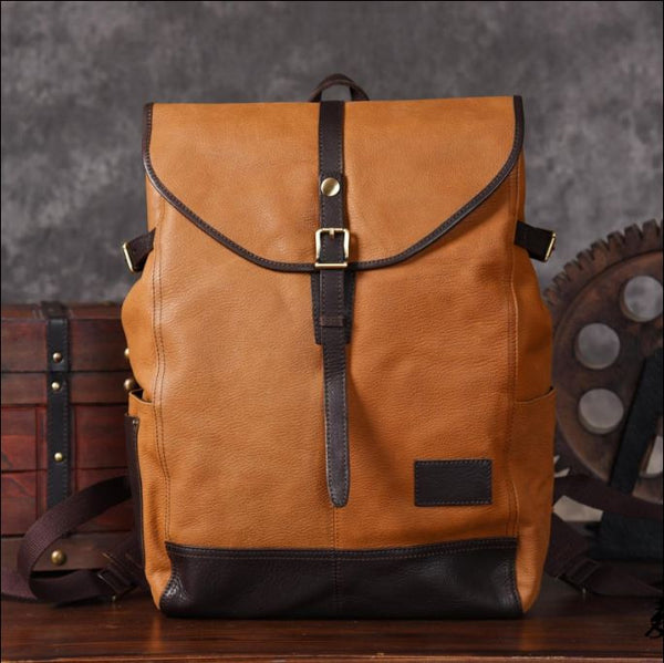 Genuine Leather City Backpack 15