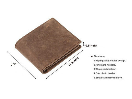 Slim Wallet Genuine Leather Vintage - Serbags - 4