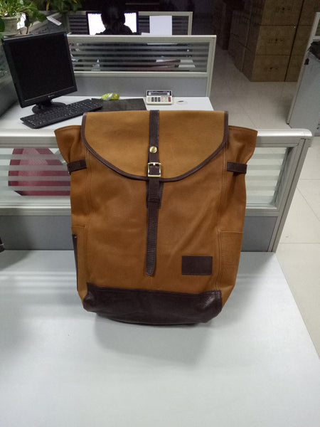 Genuine Leather City Backpack 15