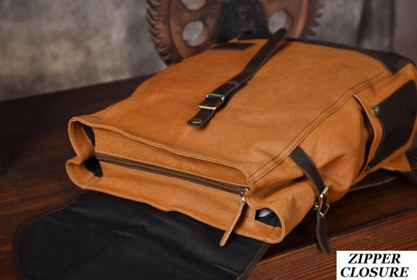 Genuine Leather City Backpack 15